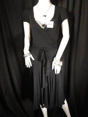 NWT Moschino Black Wrap Dress
